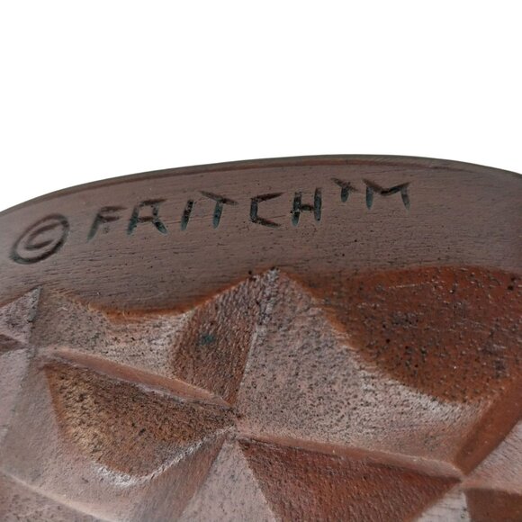 Fritch Hand-Carved Pineapple Wooden Wall Candle Sconce Candle Stick Holder - Picture 5 of 7